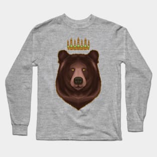 crowned brown bear Long Sleeve T-Shirt